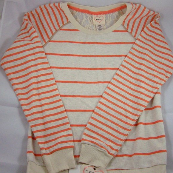 Self Esteem Orange & Ivory Stripe Pullover Top - Picture 2 of 5